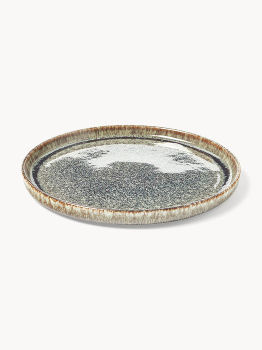 Handmade Breakfast Plates Danza with Reactive Glaze Set of 4