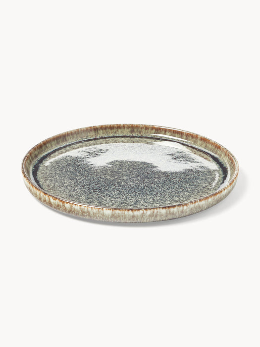 Danza Handmade Breakfast Plates with Reactive Glaze, Set of 4
