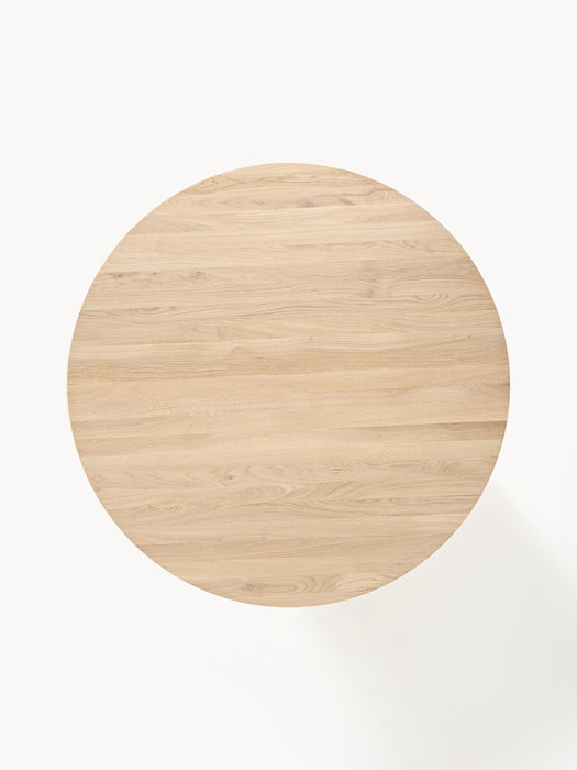 Round Oak Wood Dining Table Jolka 120 cm