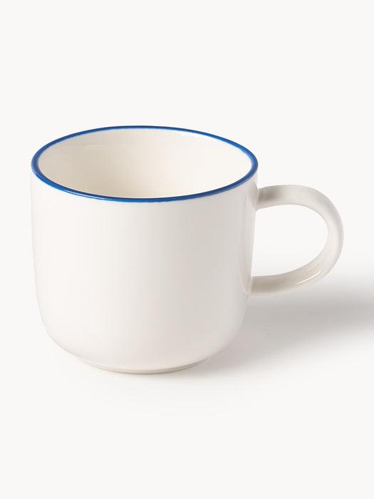 Porcelain Espresso Cups Facile with Saucers Set of 2