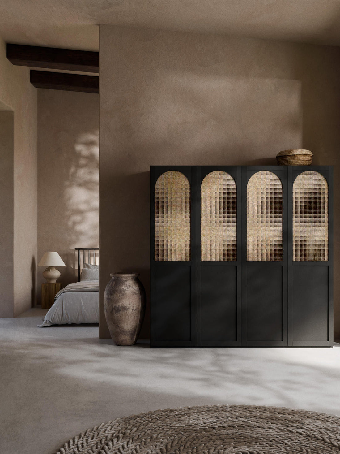 Jeanne Modular Hinged Door Wardrobe, 200 cm Wide, in various sizes
