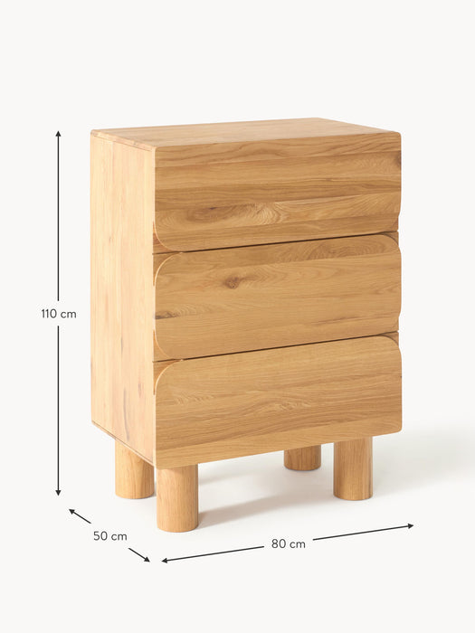 Oak Wood Chest of Drawers Cadi