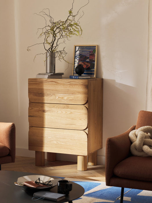 Oak Wood Chest of Drawers Cadi
