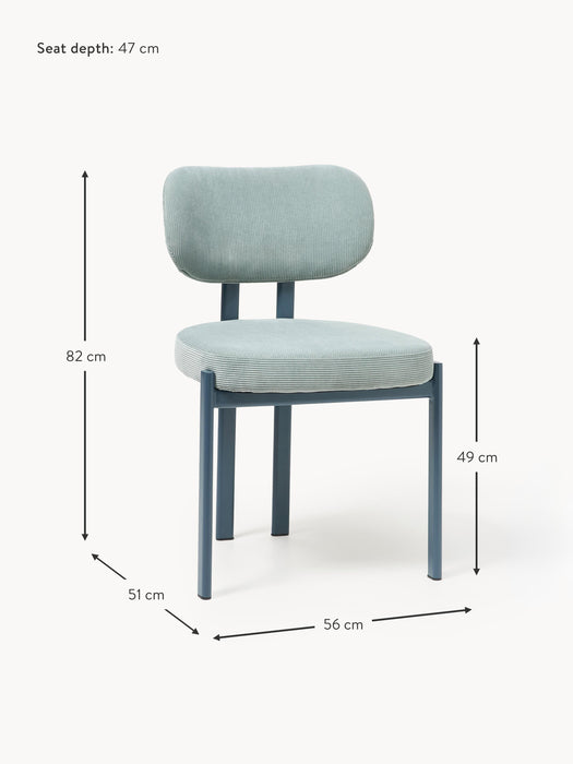 Upholstered Corduroy Dining Chair Adrien