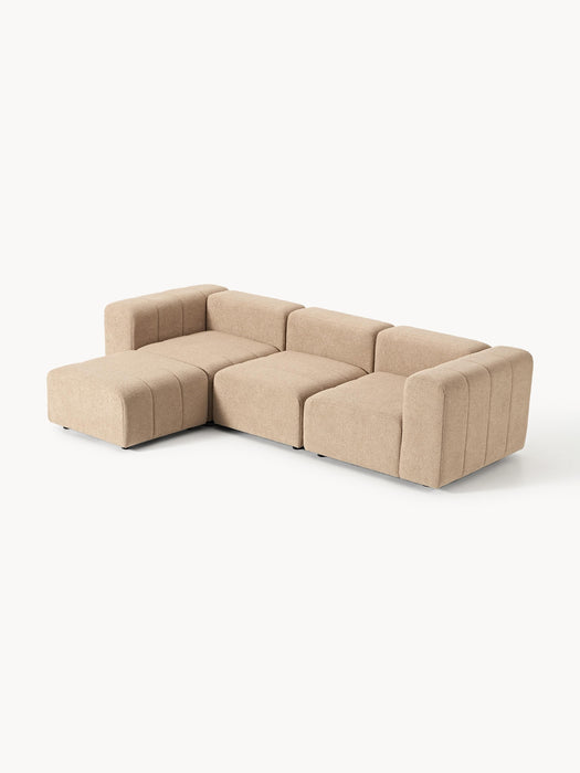 Boucl Modular Sofa Lena 4-seater with Ottoman leftright