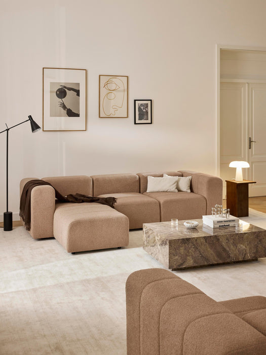 Boucl Modular Sofa Lena 4-seater with Ottoman leftright