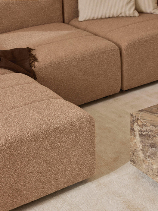 Boucl Modular Sofa Lena 4-seater with Ottoman leftright