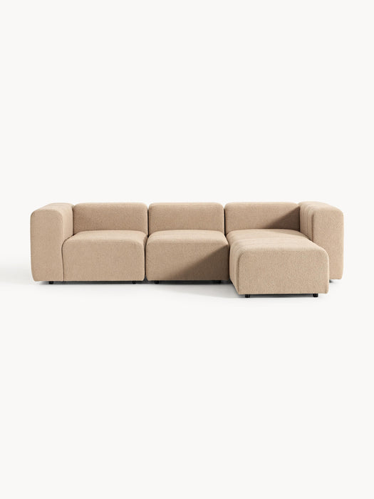 Boucl Modular Sofa Lena 4-seater with Ottoman leftright