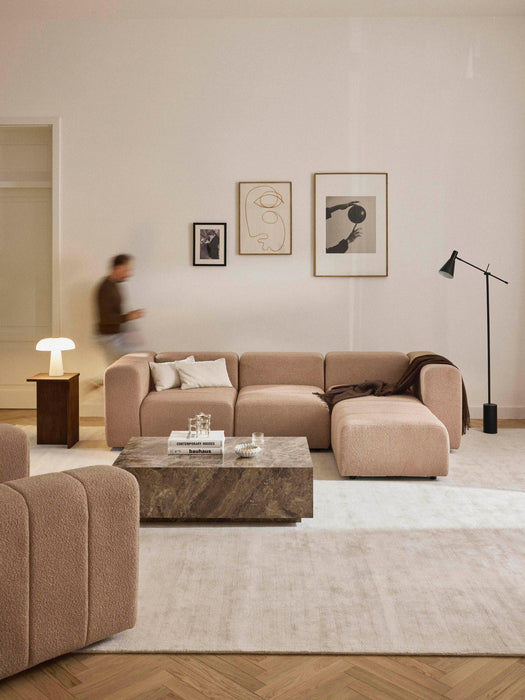 Boucl Modular Sofa Lena 4-seater with Ottoman leftright