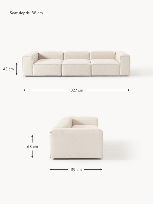 Linen Blend Modular Sofa Lennon 4-seater