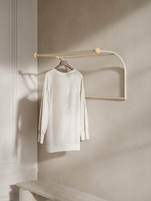 Disa Wall-mounted Coat Rack with Travertine Hooks