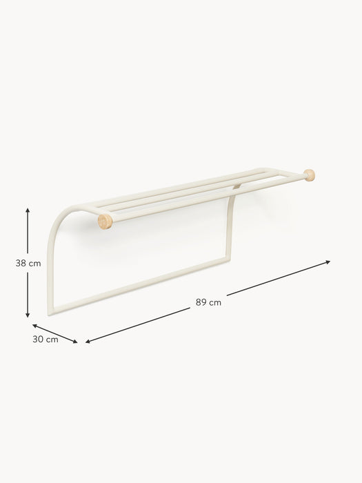 Wall-Mounted Coat Rack Disa with Travertine Hooks