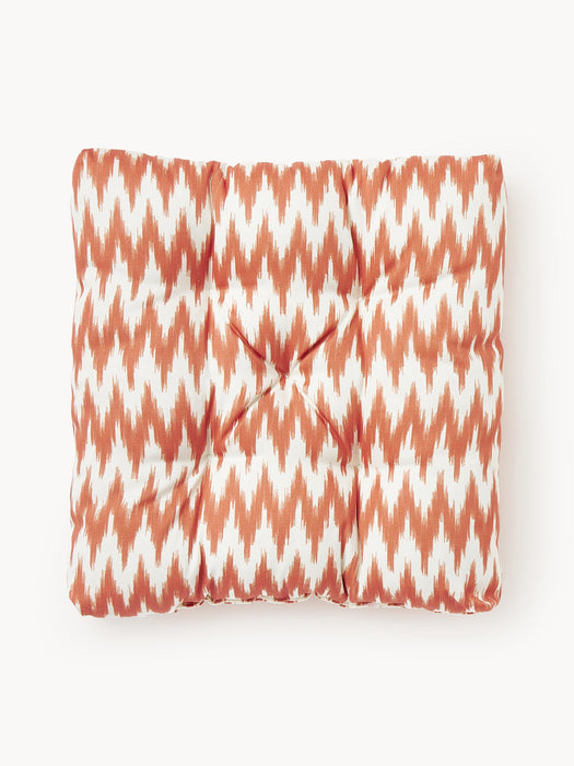 Maillot Outdoor Seat Cushion with Ikat Pattern