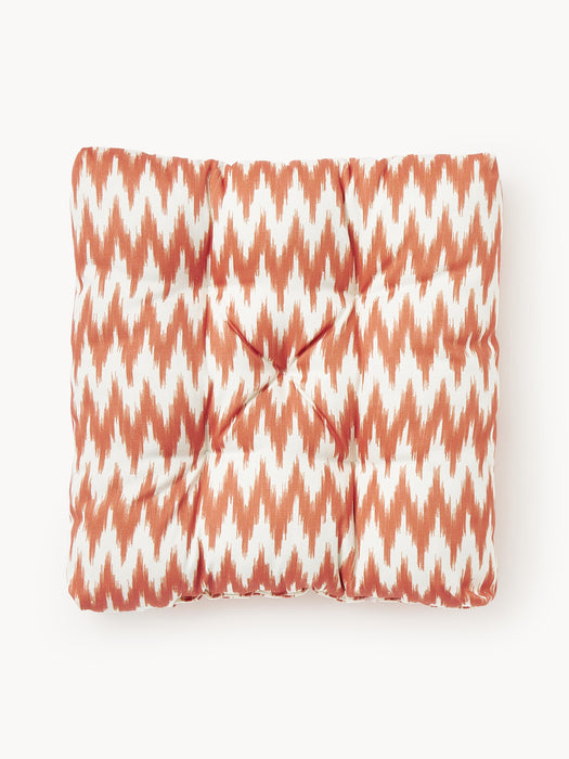 Outdoor Seat Cushion Maillot with Ikat Pattern
