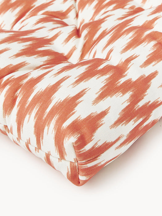Maillot Outdoor Seat Cushion with Ikat Pattern