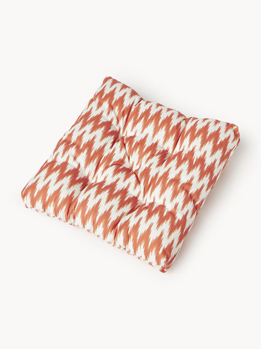 Maillot Outdoor Seat Cushion with Ikat Pattern