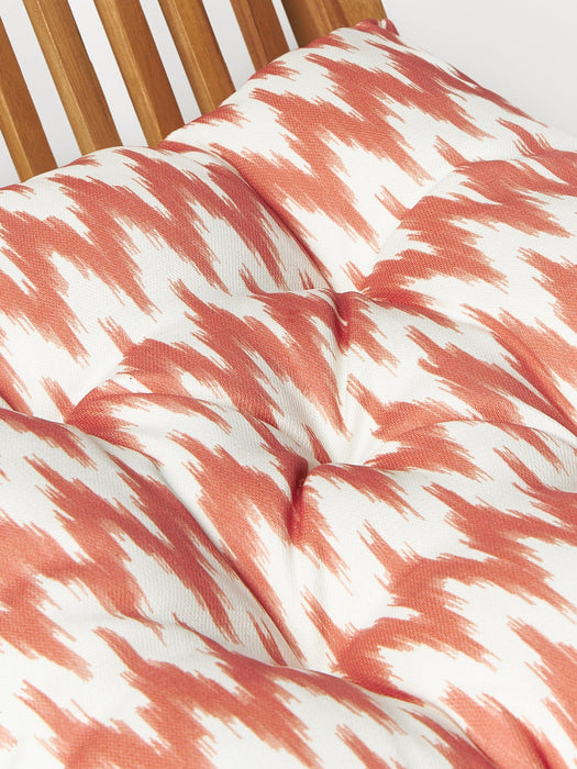 Maillot Outdoor Seat Cushion with Ikat Pattern