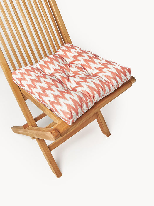 Maillot Outdoor Seat Cushion with Ikat Pattern