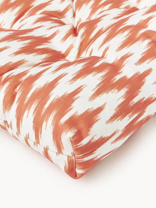Outdoor Seat Cushion Maillot with Ikat Pattern