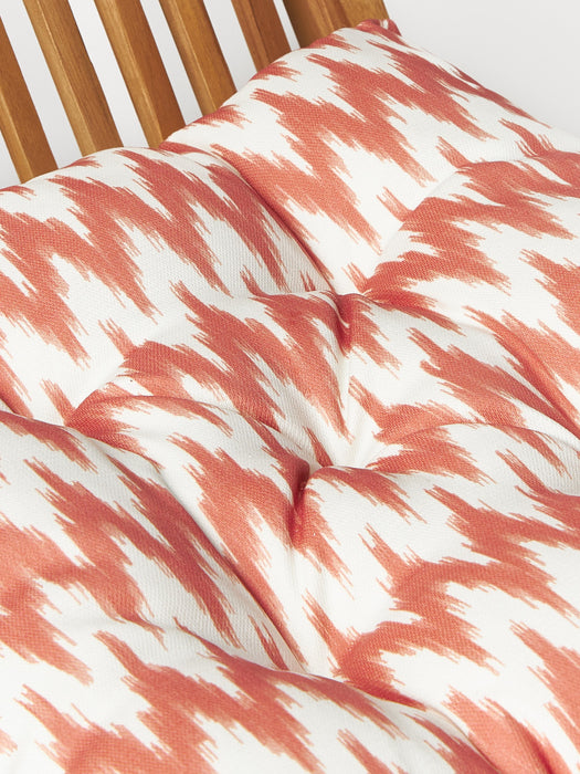 Outdoor Seat Cushion Maillot with Ikat Pattern