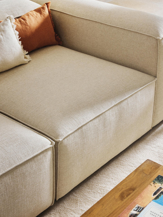 Linen Blend Modular Sofa Lennon 3-seater