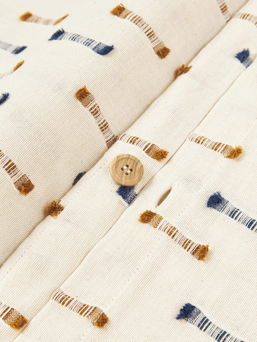 Cotton Duvet Cover Lenja with Tufted Fringes