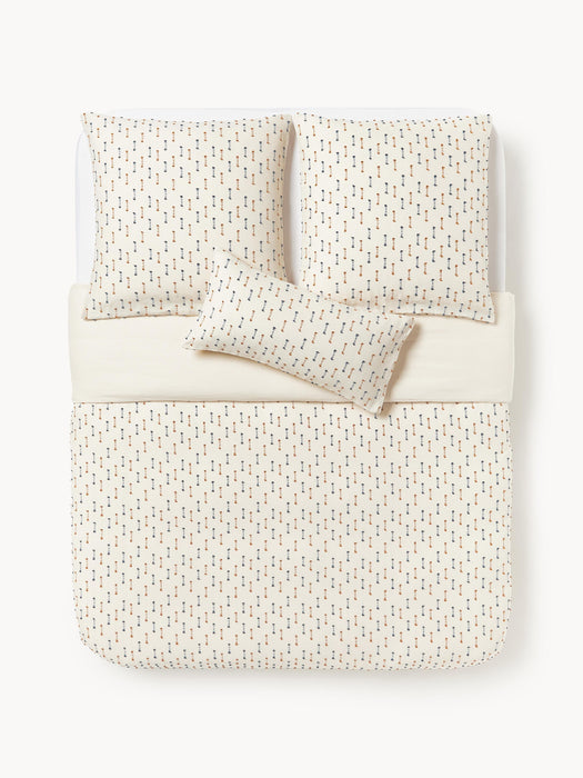Cotton Duvet Cover Lenja with Tufted Fringes