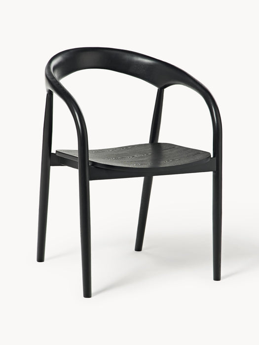 Ash Wood Dining Chair Camille with Armrests