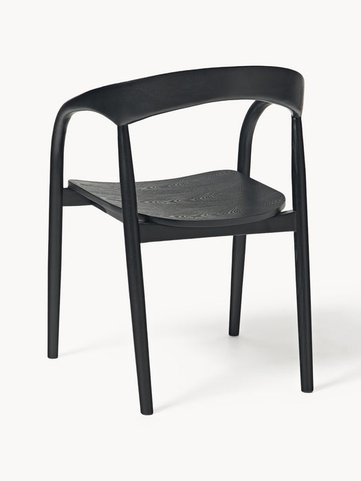 Ash Wood Dining Chair Camille with Armrests