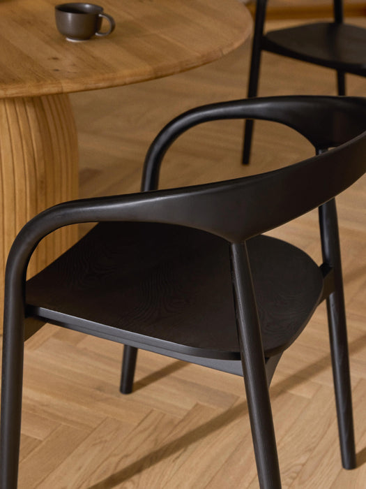 Ash Wood Dining Chair Camille with Armrests