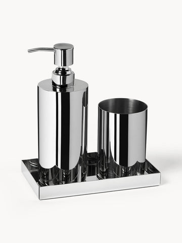 Halston Metal Bathroom Accessories, Set of 3
