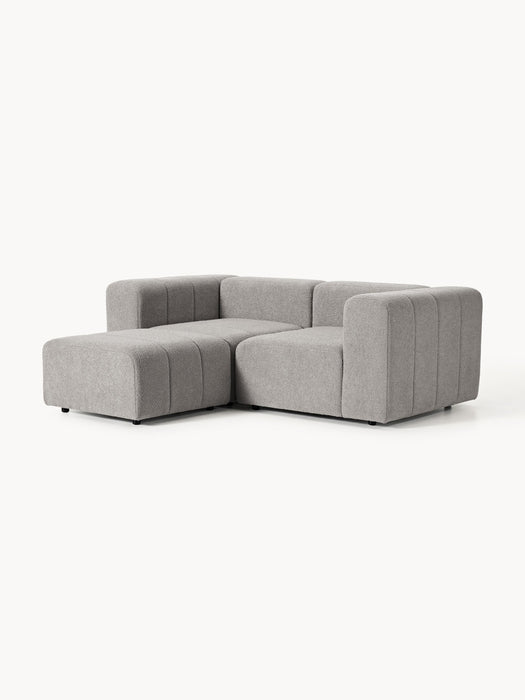 Boucl Modular Sofa Lena 2-seater with Ottoman leftright