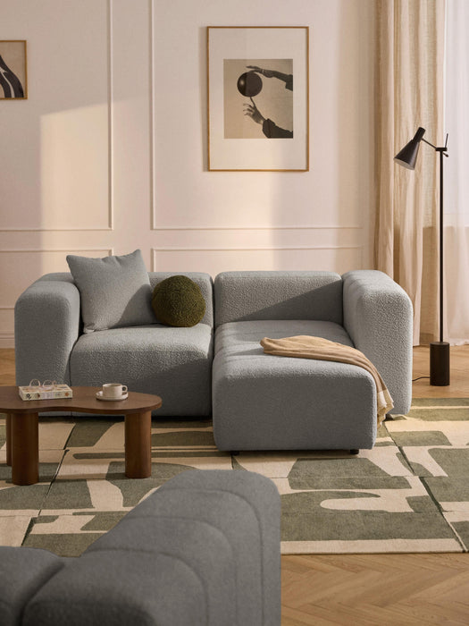 Boucl Modular Sofa Lena 2-seater with Ottoman leftright