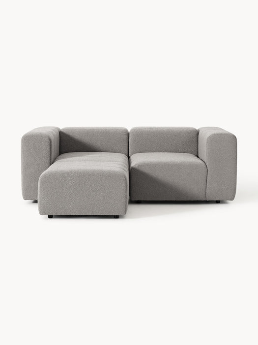 Boucl Modular Sofa Lena 2-seater with Ottoman leftright