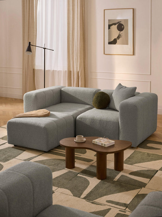 Boucl Modular Sofa Lena 2-seater with Ottoman leftright