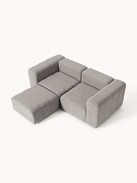 Boucl Modular Sofa Lena 2-seater with Ottoman leftright