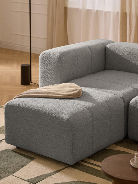Boucl Modular Sofa Lena 2-seater with Ottoman leftright