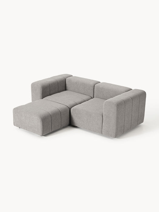 Boucl Modular Sofa Lena 2-seater with Ottoman leftright