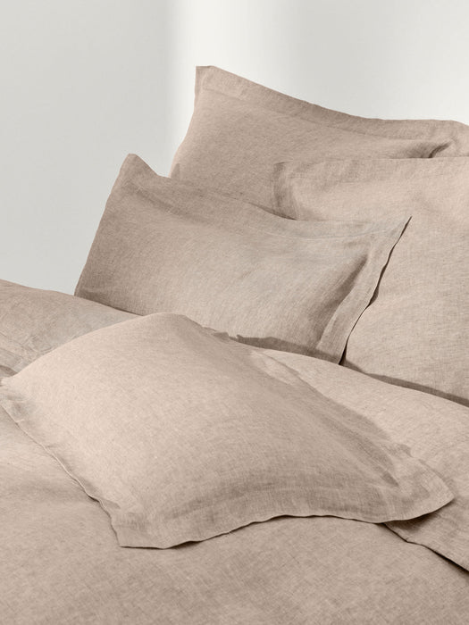 Linna Linen Duvet Cover with Oxford Border