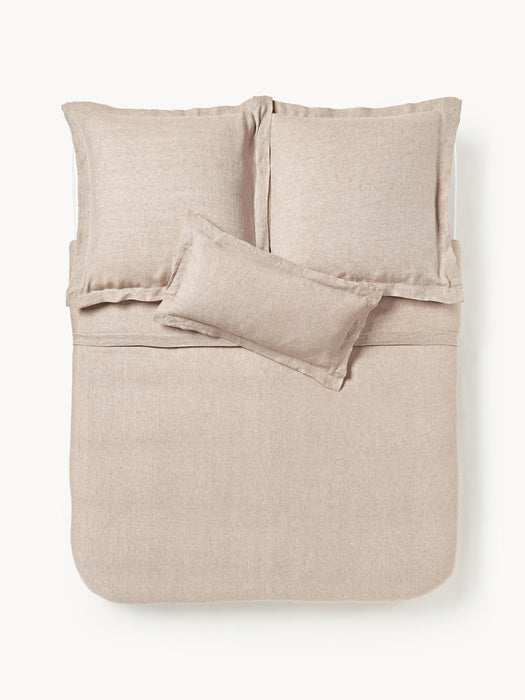 Linna Linen Duvet Cover with Oxford Border