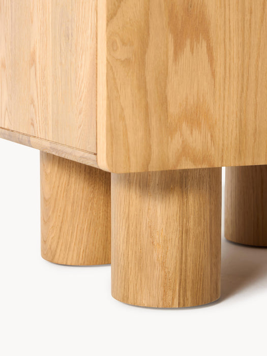 Oak Wood Bedside Table Cadi