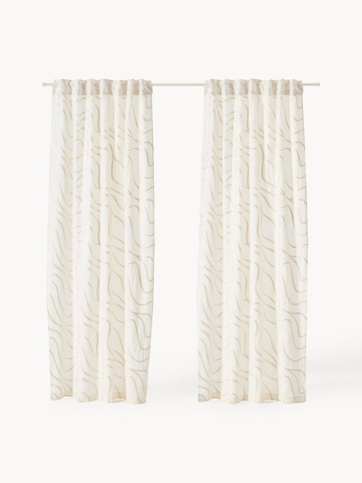 Light-Filtering Multi-Band Curtains Lidia Set of 2 W 140 cm