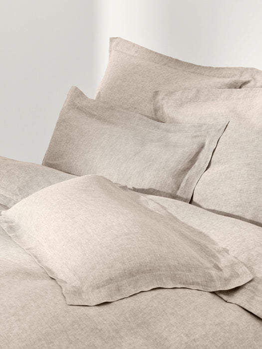 Linen Duvet Cover Linna with Oxford Border