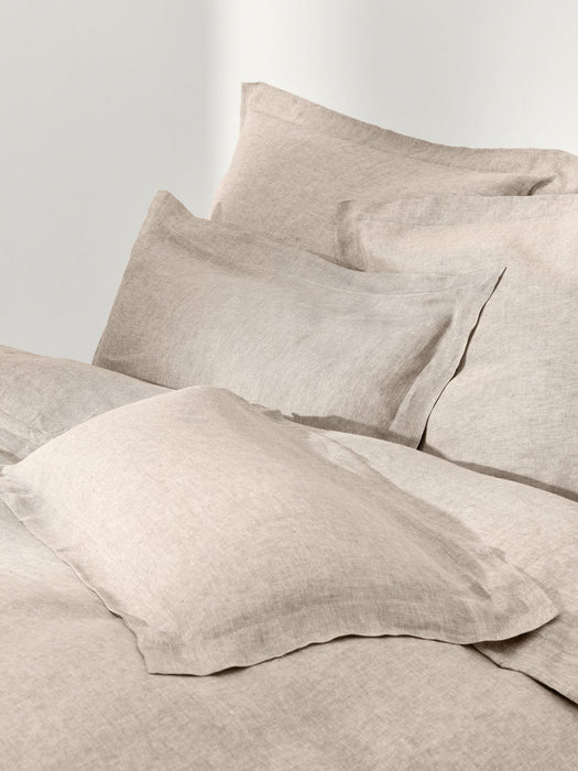 Linna Linen Duvet Cover with Oxford Border