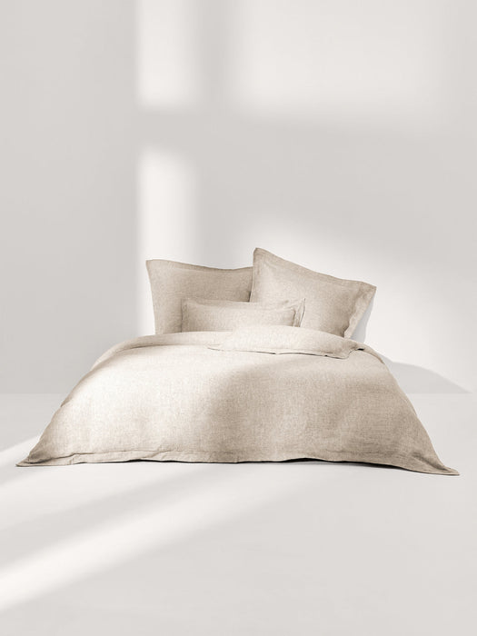 Linna Linen Duvet Cover with Oxford Border