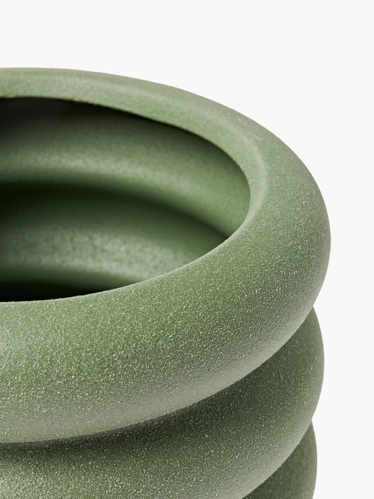 Rudi Plant Pot with Saucer, H 16 cm