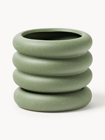 Rudi Plant Pot with Saucer, H 16 cm
