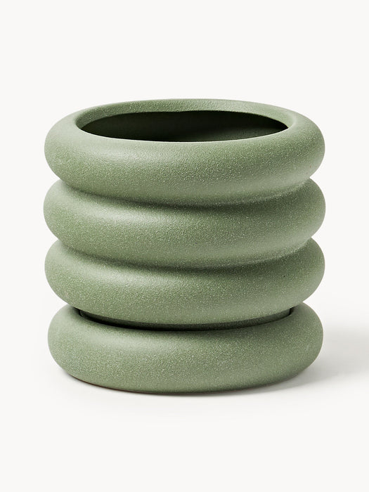 Rudi Plant Pot with Saucer, H 16 cm