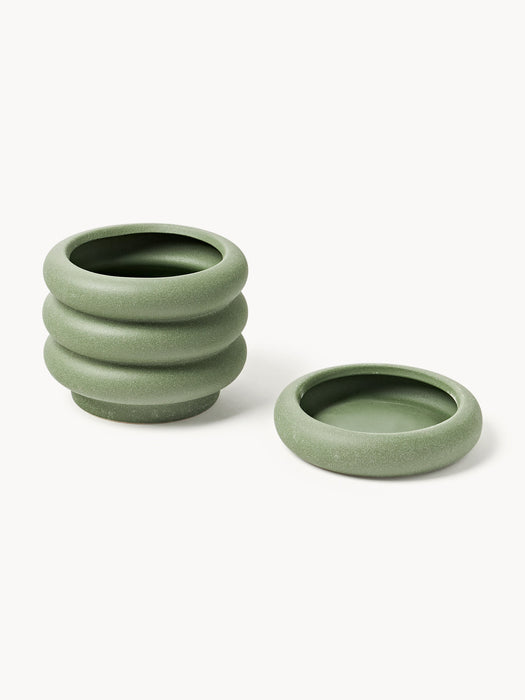 Rudi Plant Pot with Saucer, H 16 cm