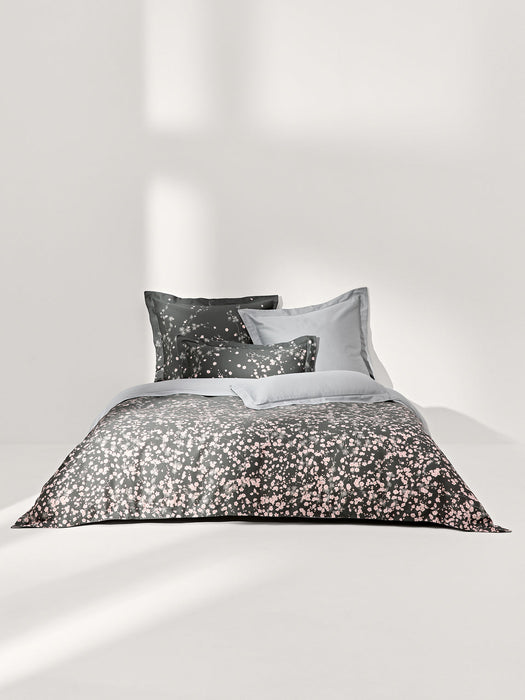 Sakura Cotton Sateen Duvet Cover with Floral Print
